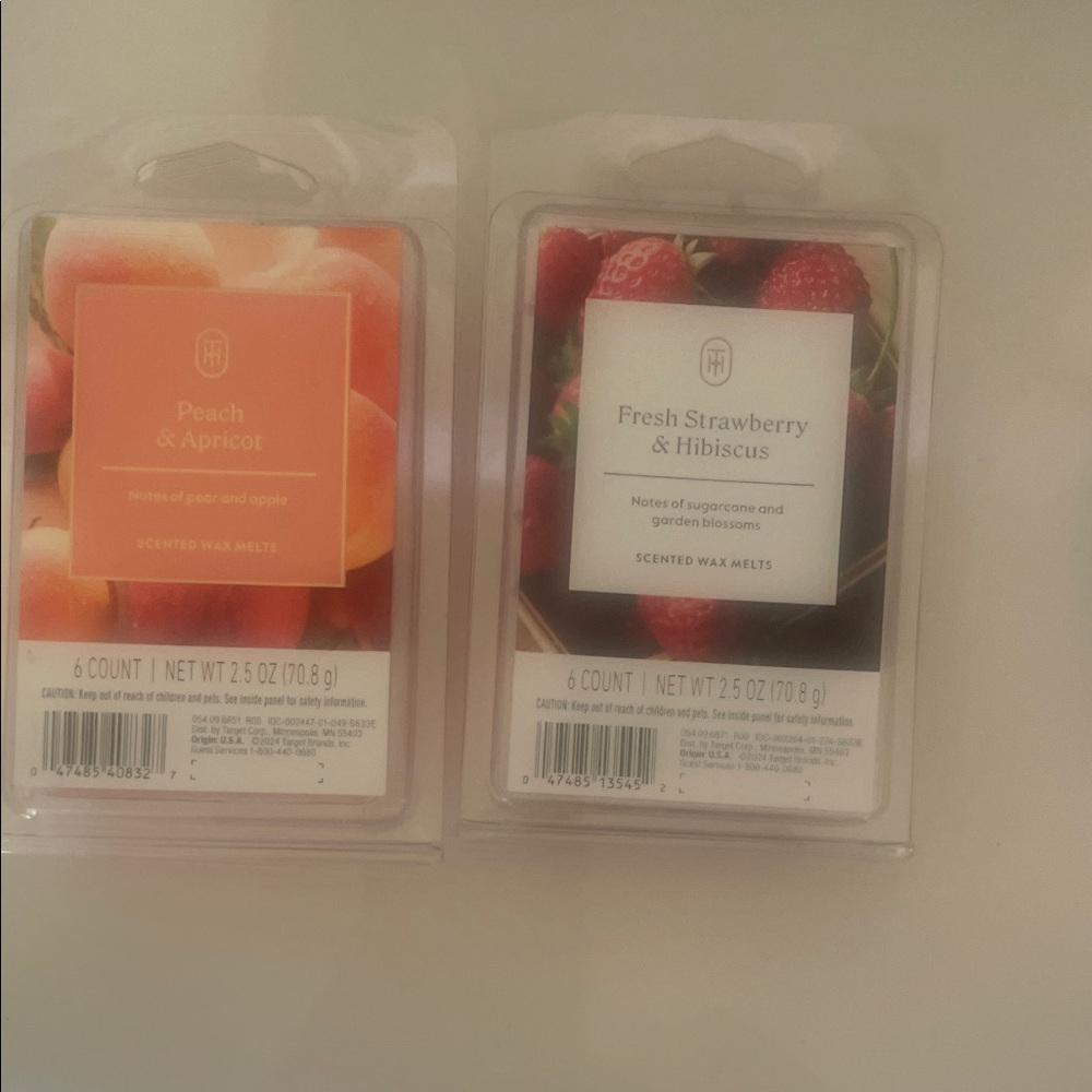 Peach & Apricot and Fresh Strawberry & Hibiscus Wax Melts
